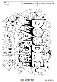 Doodle boyama sayfaları